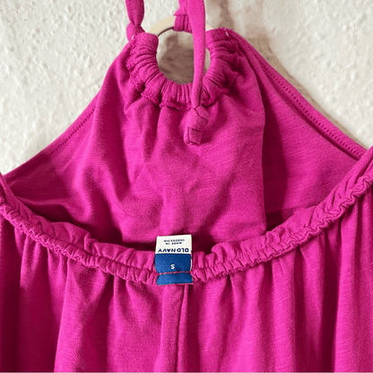Old Navy Pink Slub-Knit Halter Midi Shift Dress NEW Size Small