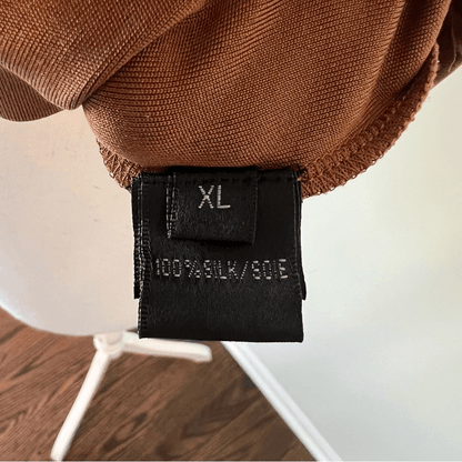 Lafayette 148 New York 100% Silk Tank Top Cami Size XL Chocolate Brown