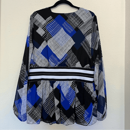 LANE BRYANT V-neck Long Sheer Sleeve Blouse Size 18/20