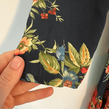 Anthropologie Farm Rio Audrey Wrap Maxi Dress Floral Long Sleeve Size SP