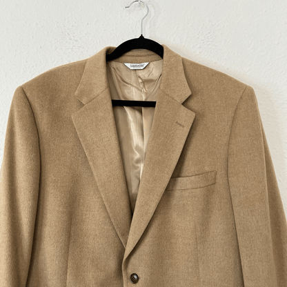 JOSEPH FEISS Mens Camel Hair Blazer Suit Size 46L Sport Coat Casual Jacket