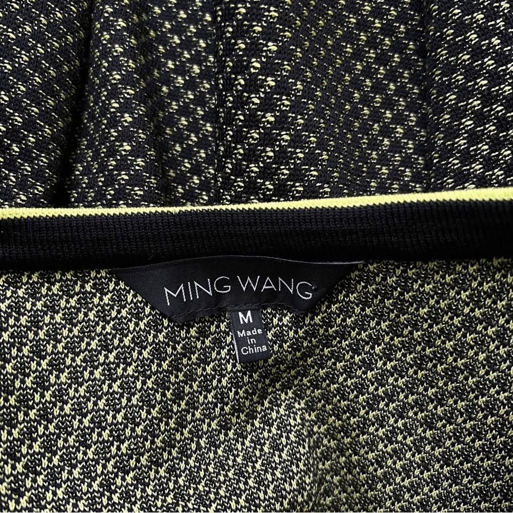 Ming Wang Striped Knit V-Neck Sweater Cardigan Jacket Plus Size Blue Green