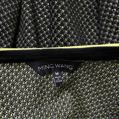 Ming Wang Striped Knit V-Neck Sweater Cardigan Jacket Plus Size Blue Green