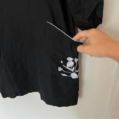 Anthropologie Ivanhoe Black Mini Tunic Dress by Dolan NEW Size XS