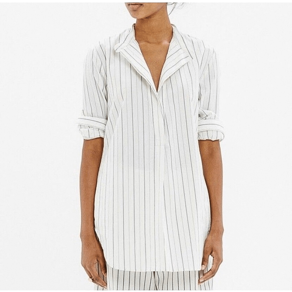 Madewell Striped The Perfect Tunic Shirt Size Small Long Sleeve