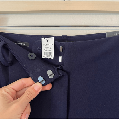 Talbots Southampton Navy Blue Straight Leg Pants NEW Plus Petite 20WP