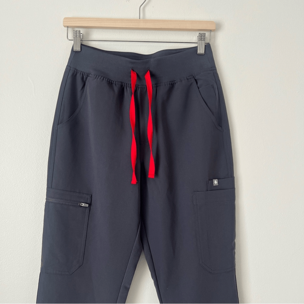 FIGS Technical Collection Yola Skinny Scrub Pants Charcoal Gray Size Small