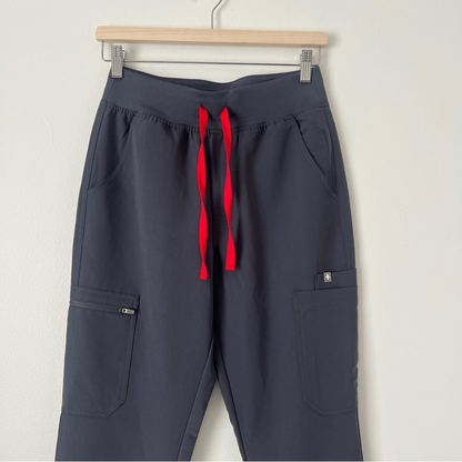 FIGS Technical Collection Yola Skinny Scrub Pants Charcoal Gray Size Small