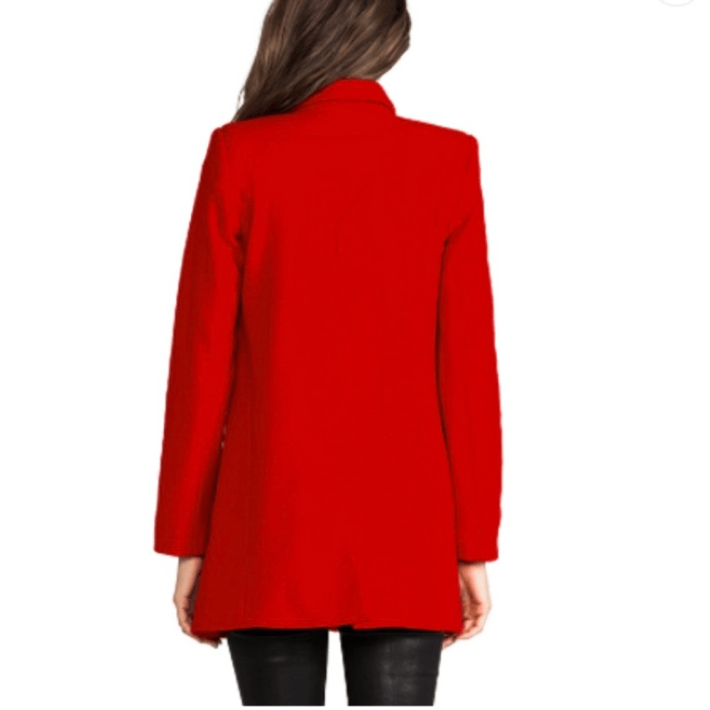 NICHOLAS Red Wool Cashmere Coat Size 6