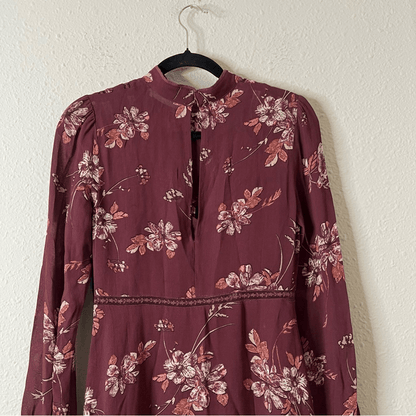 ATSR The Label Kirsten Floral Mini Dress A-Line Fit & Flare Size S Long  Sleeve