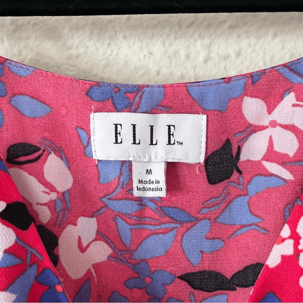 Elle Pink Floral Mini Dress Size Medium