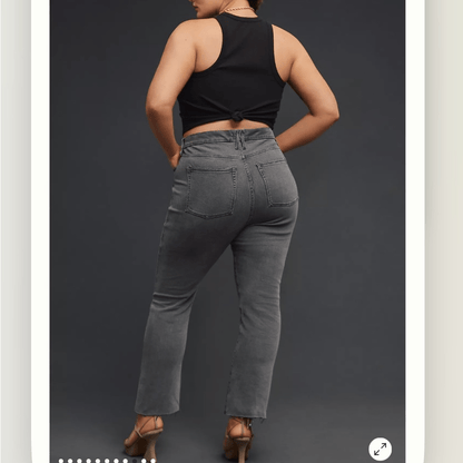 Anthropologie Good American Curve High-Rise Straight Jeans NEW Plus Size 22