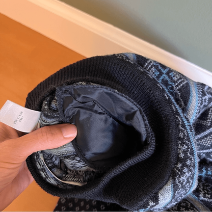 LORD & TAYLOR Nordic Fair Isle 100% Merino Wool Mock Neck Sweater Plus Size 3X