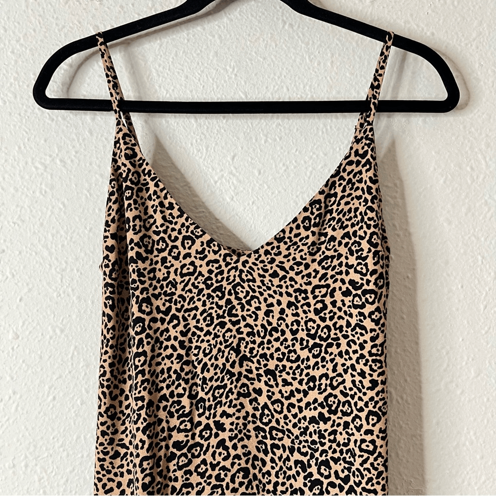 Reformation Marlow Animal Leopard Print Mini Slip Dress Size XS