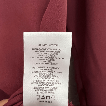 Express Long Sleeve V Neck Zip Front Shirt Blouse Size XS