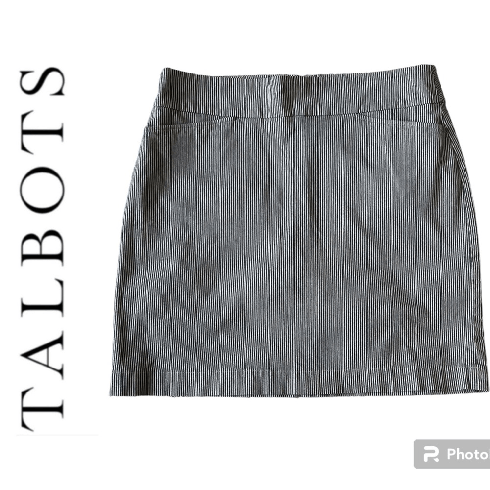 Talbots Striped Mini Skirt Size 14