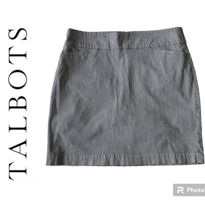 Talbots Striped Mini Skirt Size 14