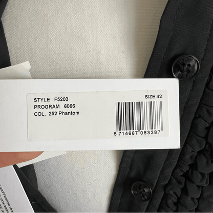 GANNI Smocked Bib Long Sleeve Chiffon Mini Dress NEW EU 42 (US 10/12)