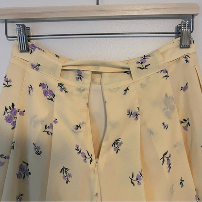 Aritzia Sunday Best Westley Pleated Short Pastel Yellow Size 2