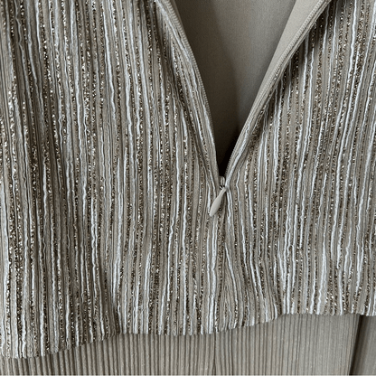 Alex Evenings Gold Metallic Maxi Dress Size 14