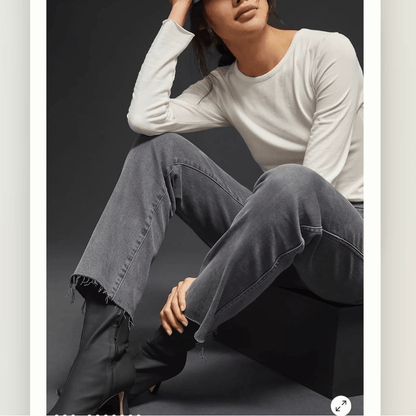 Anthropologie Good American Curve High-Rise Straight Jeans NEW Plus Size 22