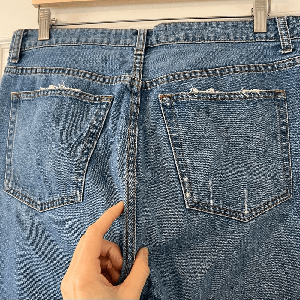 Reformation Fawcett High Waist Wide Leg Cropped Jeans Size 31 Celtic Wash