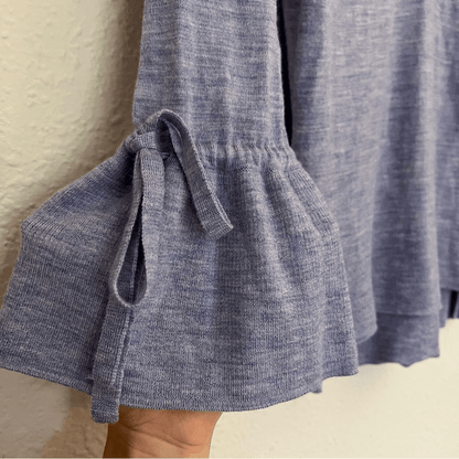 J. Crew 100% Merino Wool V-Neck Bell Sleeve Knit Sweater Size XXS