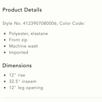 Anthropologie Flat White Flare Pants in Green NEW Size Medium