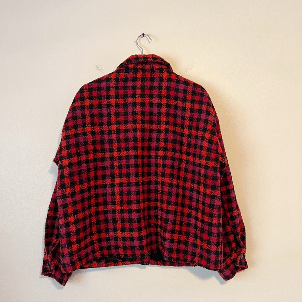 Sanctuary The Shacket Plaid Jacket NEW Size XL Wool Blend