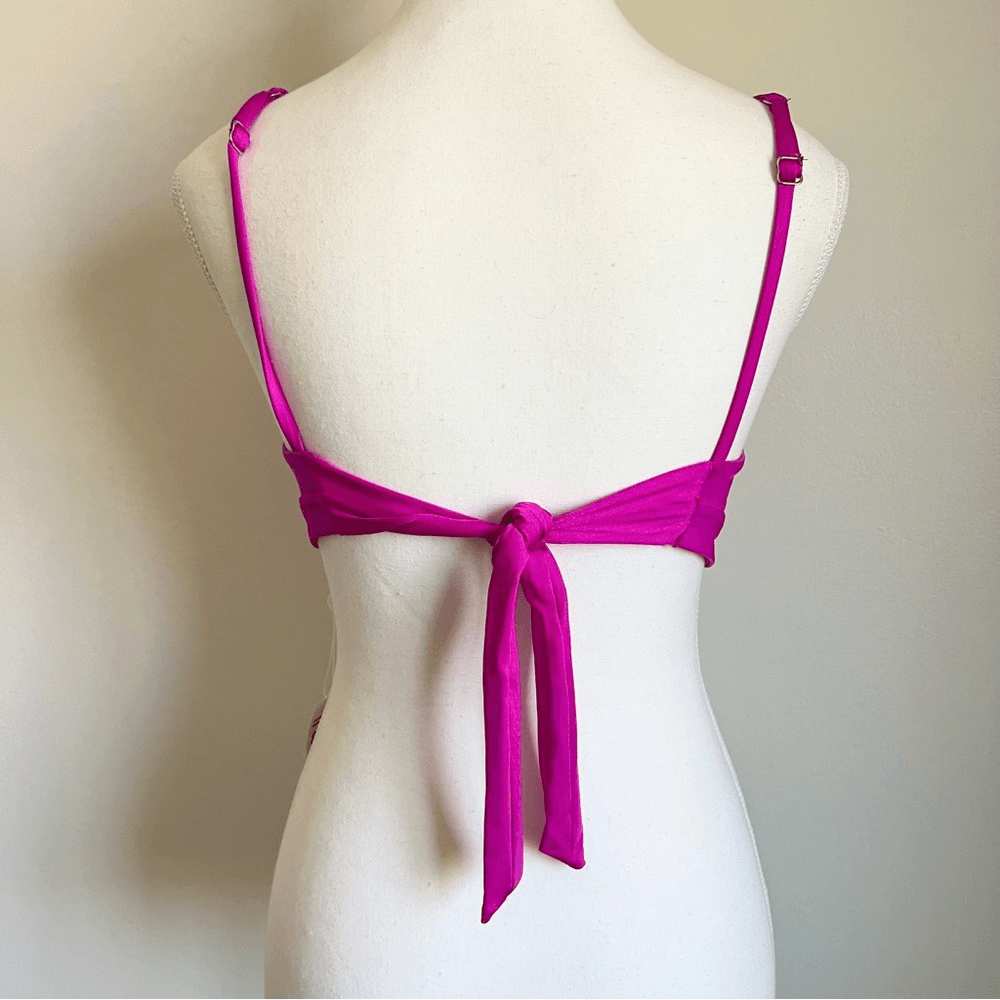 Trina Turk Atlas Buckle Bikini Top NEW in Pink Size 6