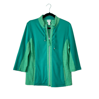 Chico's Weekends Color Twist Zip-Front Jacket