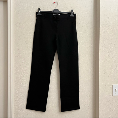 Betabrand Black Straight Leg Classic Dress Pant Yoga Pants Size L Petites