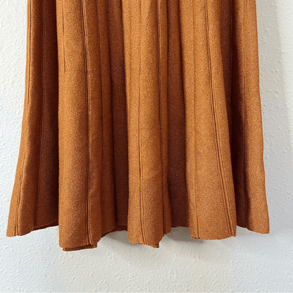 RONNY KOBO Laine Pleated Shimmer Knit Midi Maxi Skirt Size Small