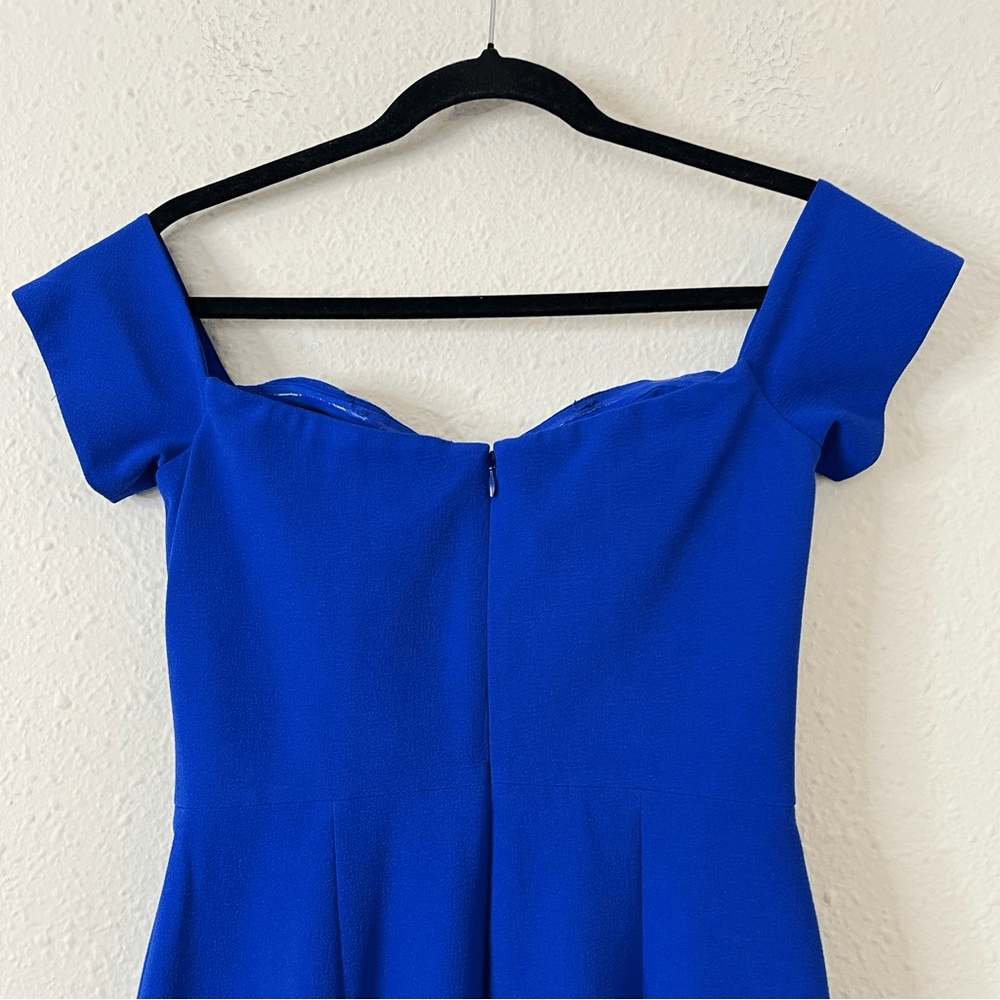 Dress the Population Bailey Dress in Electric Blue Size Small Off the Shoulder