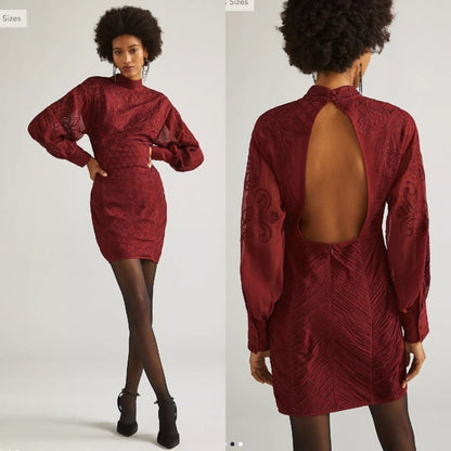 Anthropologie Not So Serious by Pallavi Mohan Lace Mini Dress NEW Plus Size 16W