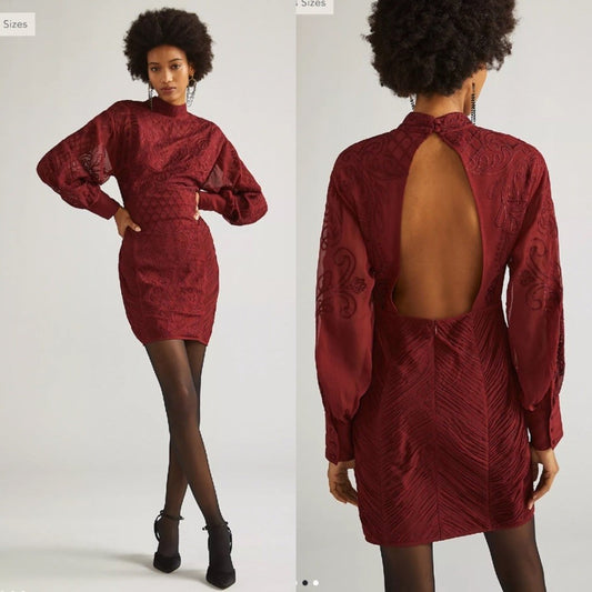 Anthropologie Not So Serious by Pallavi Mohan Lace Mini Dress NEW Plus Size 16W