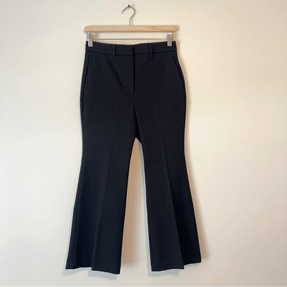 Boden Bi-Stretch Crop Flare Black Trousers Pants NEW Size 6R Career Classic