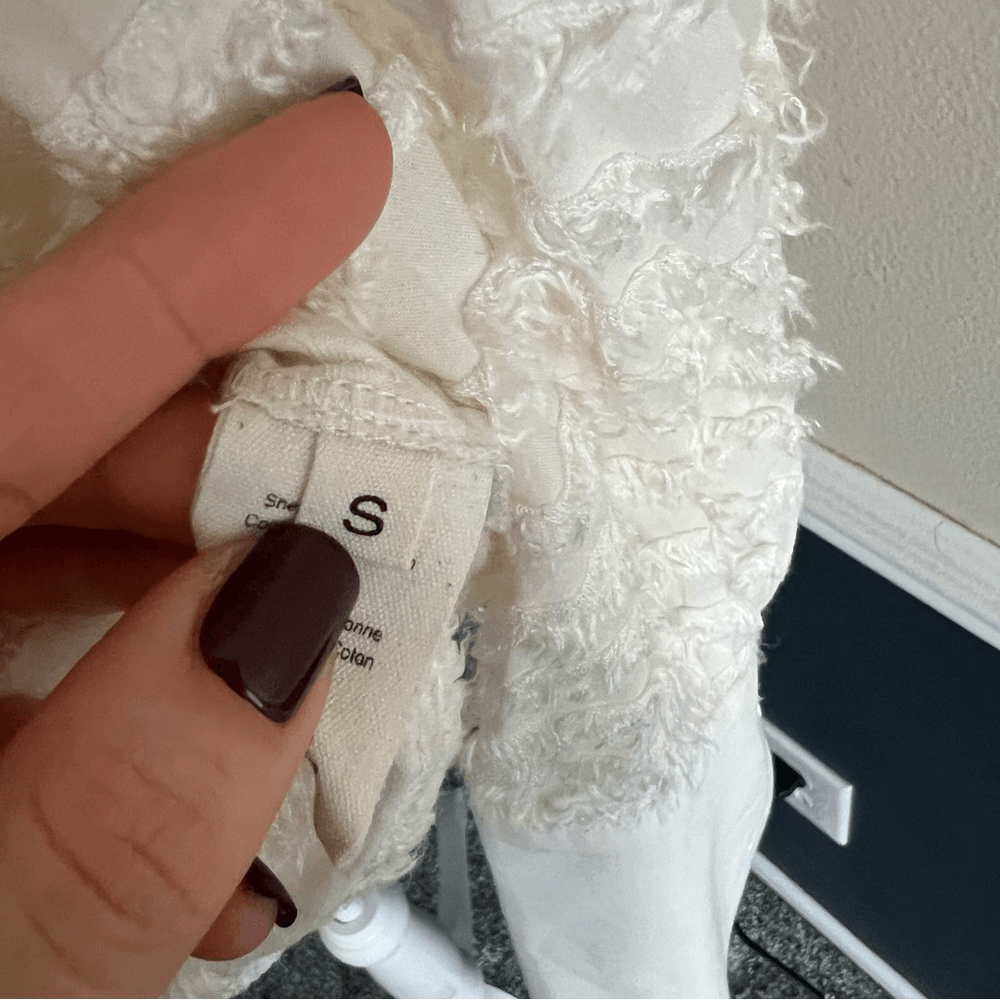 L’Agence Long Sleeve Textured Silk Button Down Shirt Blouse Size Small