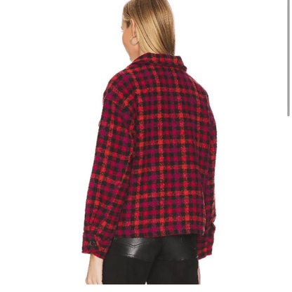 Sanctuary The Shacket Plaid Jacket NEW Size XL Wool Blend