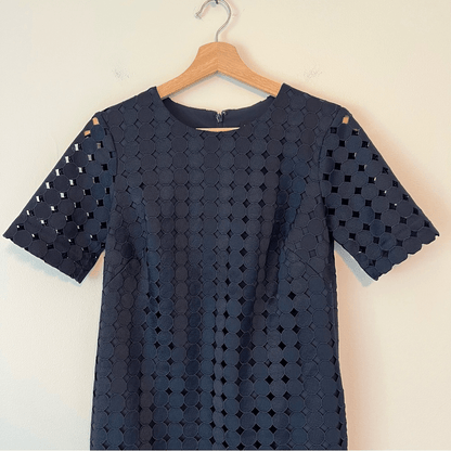 Banana Republic Lace Shift Dress Short Sleeve NEW Navy Blue Size 0