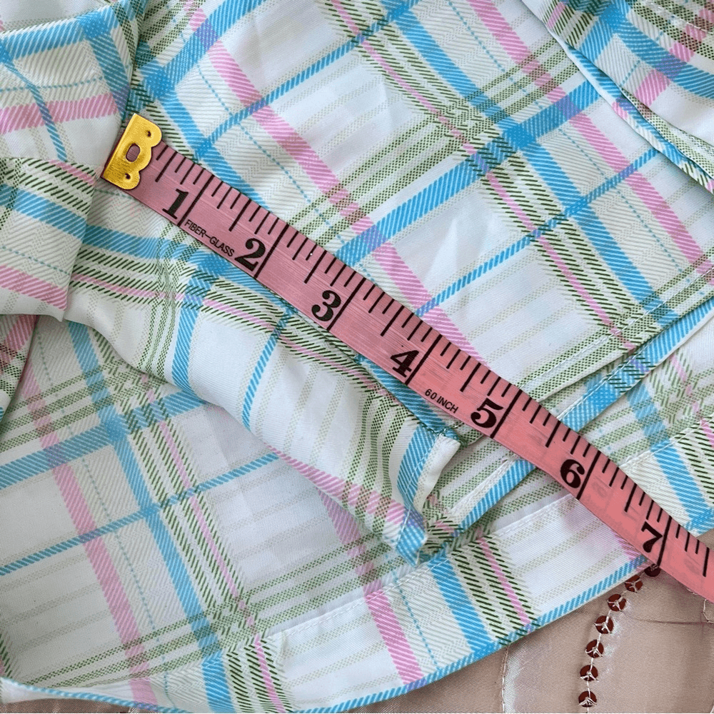 Athleta Pastel Plaid Pleated Golf Skirt Size 12