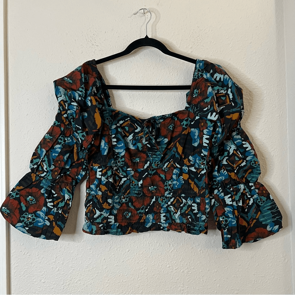 Anthropologie Porridge Tiered Poplin Blouse NEW Size Medium