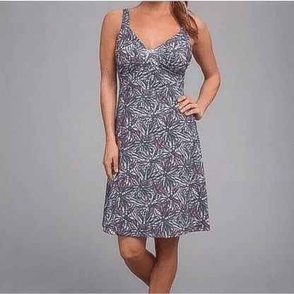 Patagonia Minette Printed Athletic Dress Size Medium Stretchy Blue Pink Green