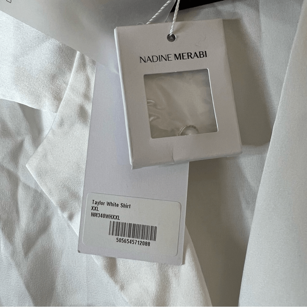 Nadine Merabi Taylor White Shirt NEW Size XXL Bridal Shower Classic