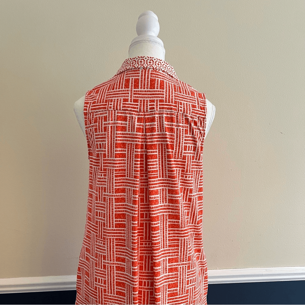 J. McLaughlin Joanna Catalina Cloth Shift Mini Dress Orange Coral Size Small