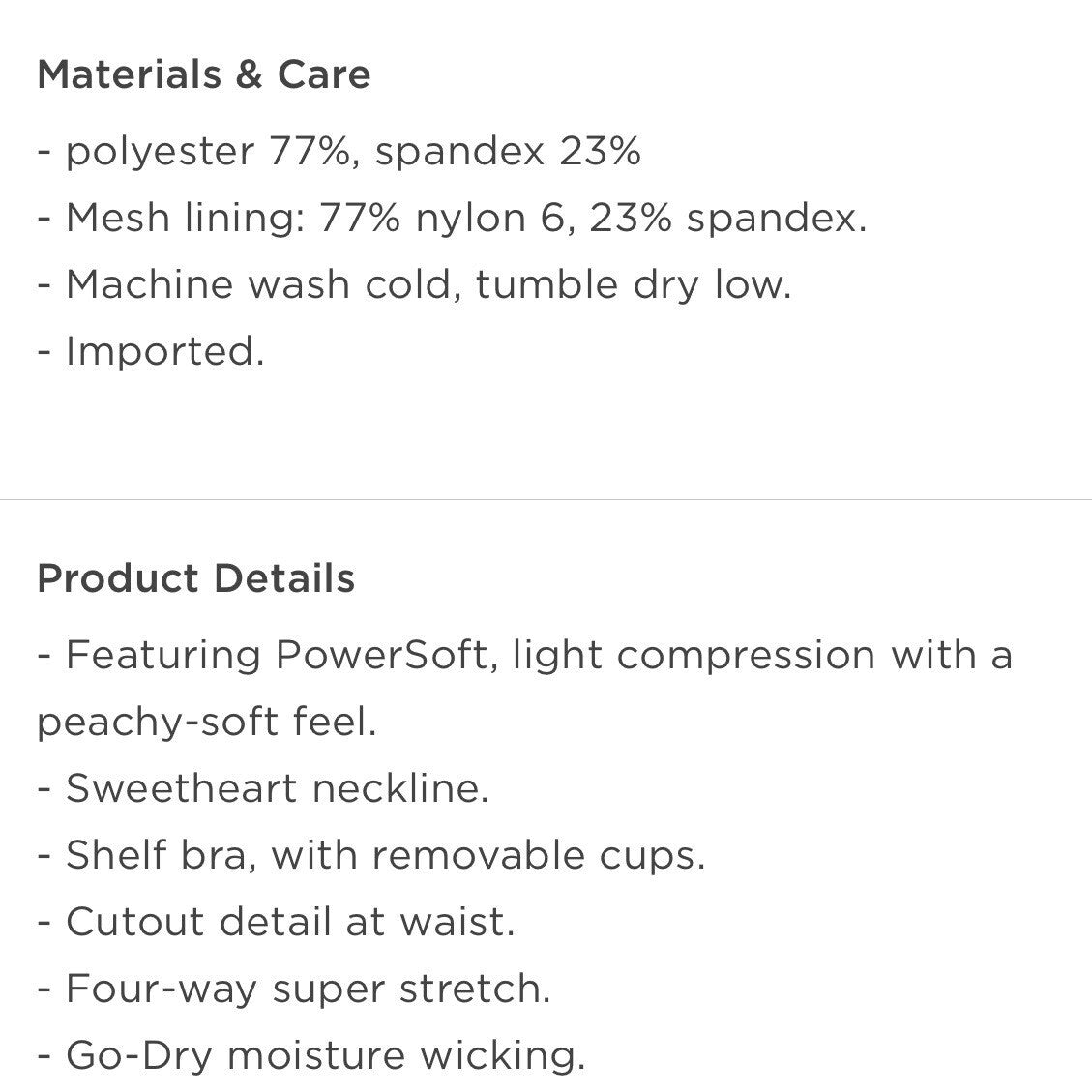 Old Navy PowerSoft Shelf-Bra Support Athletic Dress NEW Size XL