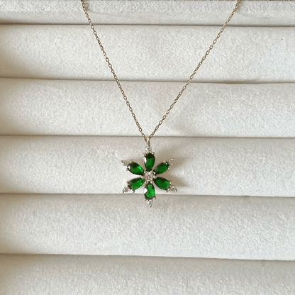 925 Silver Rose Plated Lotus Flower Necklace NEW