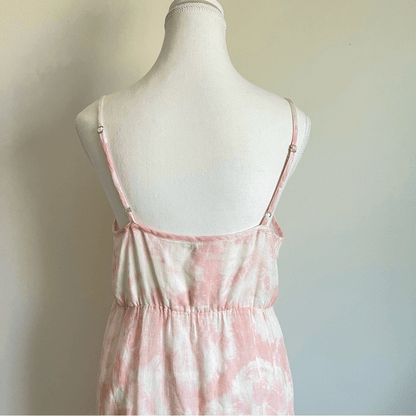 Revolve RAILS Delilah Linen Midi Dress in Peach Pink Tie Dye Size Medium