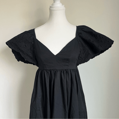 En Saison  Barnette Eyelet Midi Dress Black Size XS