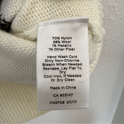 Talbots Wool Blend Geometric Print Crew Neck Sweater Size 1XP